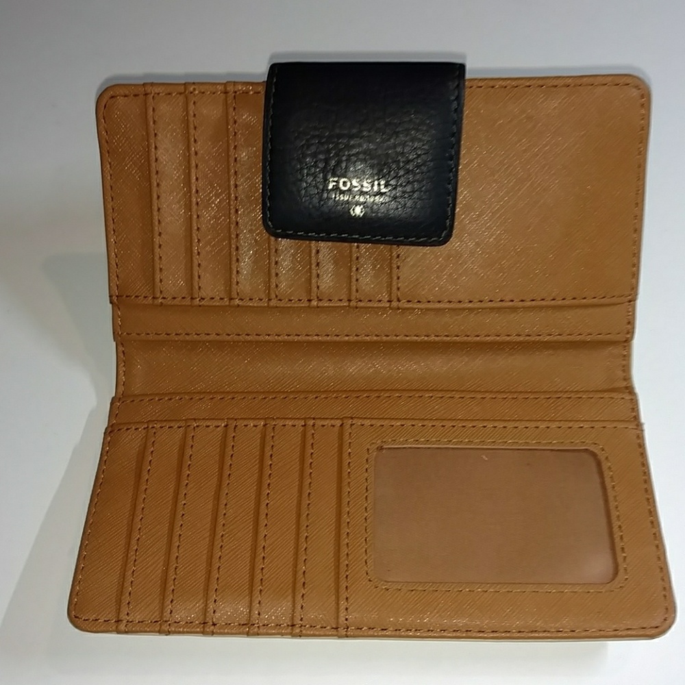 Fossil Bi-Fold Wallet In White & Gold Poka Dots - image 3